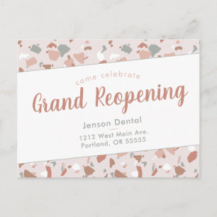 Modern terrazzo design postcard