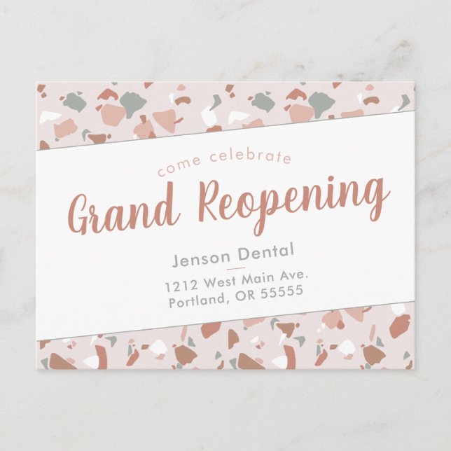 Modern terrazzo design postcard (Front)
