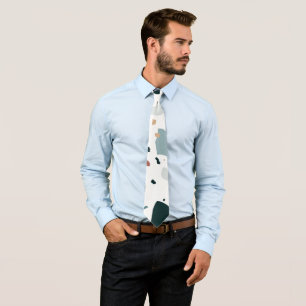 Modern Terrazzo Pattern – Abstract Mid Century Sea Tie