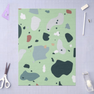 Modern Terrazzo Pattern – Abstract Mid Century Sea Tissue Paper