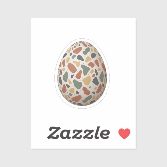 Modern Terrazzo Pattern Easter Egg Abstract  (Sheet)