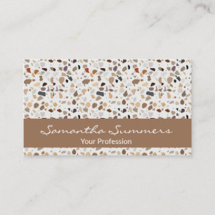 Modern Terrazzo Rock like Pattern Art deco Business Card