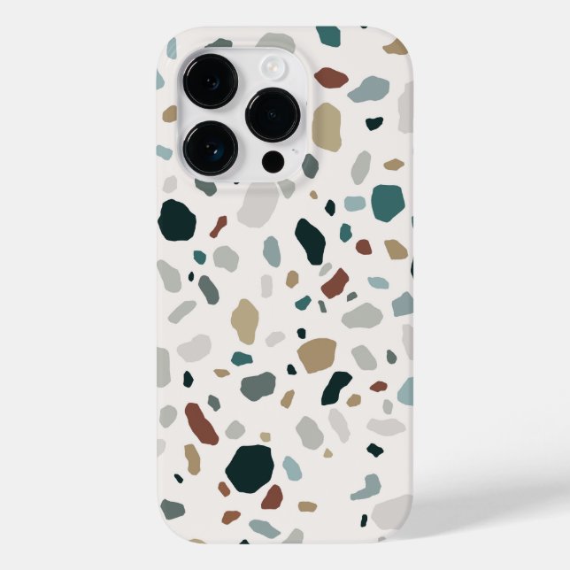 Modern Terrazzo Stone Texture Pattern Case-Mate iPhone Case (Back)