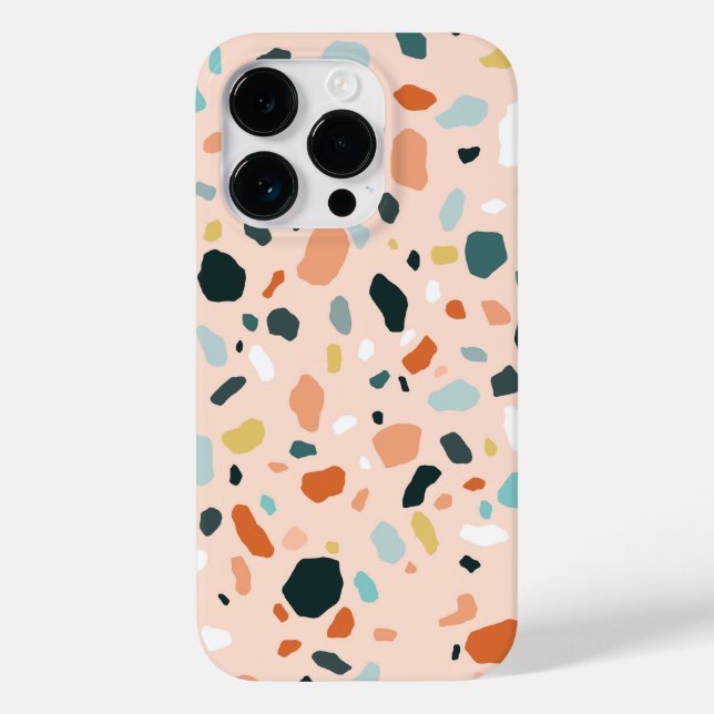 Modern Terrazzo Stone Texture Pattern Case-Mate iPhone Case (Back)