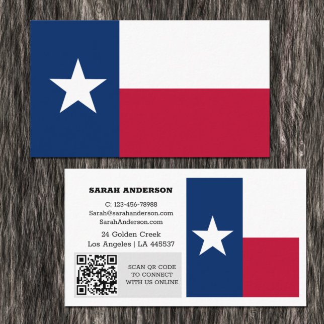 Modern Texas Business Card, Texas Flag / USA Business Card (Creator Uploaded)