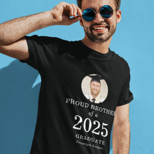 Modern Text Photo Proud Brother of 2022 Graduate T-Shirt