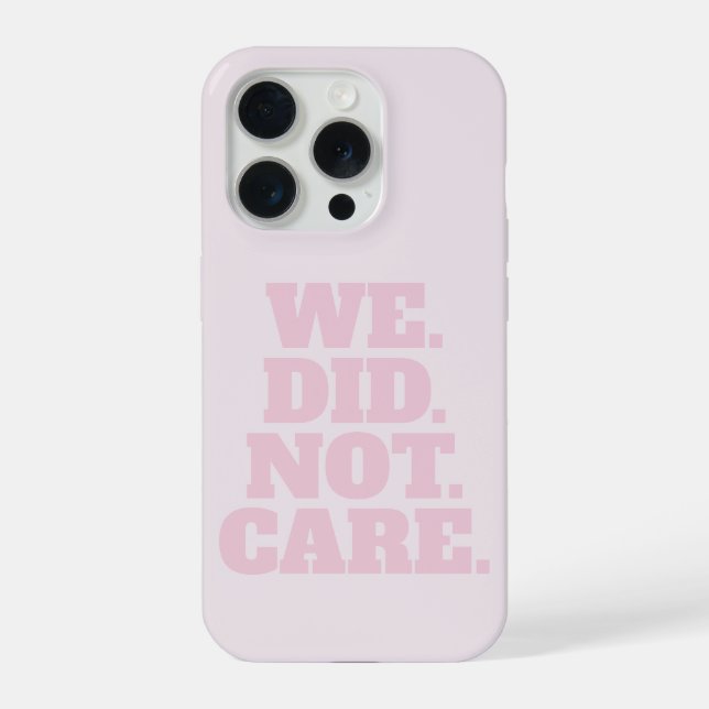 Modern Text Statement | Typography Pink Text  iPhone Case (Back)