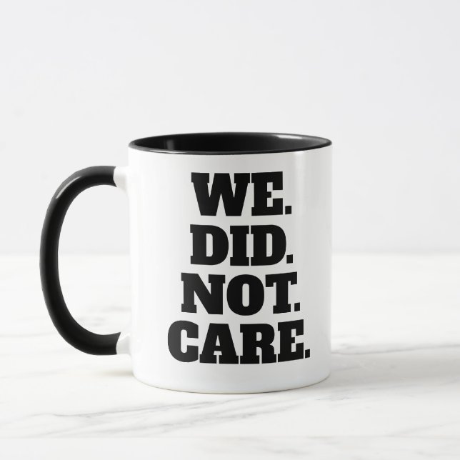Modern Text Statement | Typography White Text Mug (Left)