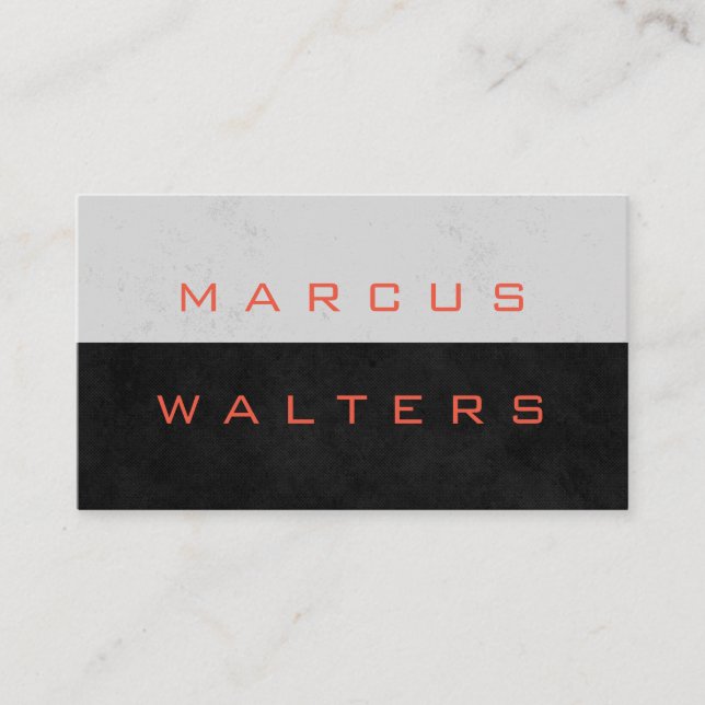 Modern Texture Corporate Two Tone Business Card (Front)
