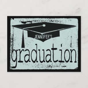 Modern Texture Graduation Party Invitation Postcard