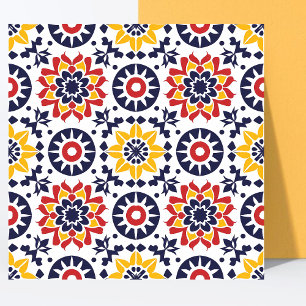 Modern Texture Mexican Papel Picado Colourful  Ceramic Tile