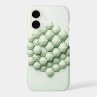 Modern Textured Geometric Hexagons - Elegant Mint