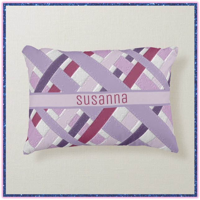 Modern Textured Mauve Striped  Decorative Cushion (Creator Uploaded)