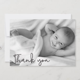 Modern Thank you Baby Photo Birth announcement