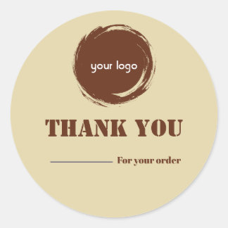 Modern Thank You Business Sticker | Personalised