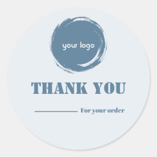 Modern Thank You Business Sticker   Personalised  