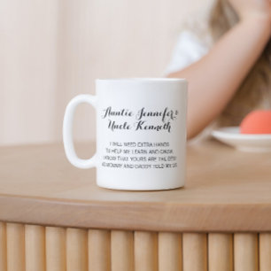 Modern Thank You For Being My Godparents Coffee Mug