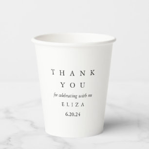 Modern Thank You for Celebrating Bridal Shower  Paper Cups