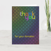 Modern Thank You for Donation card