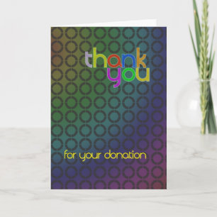 Modern Thank You for Donation card