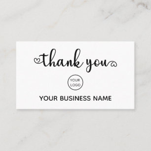 Modern Thank You For Shopping Promo Code Discount Card