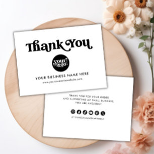 Modern Thank You For Shopping Small Branding Business Card