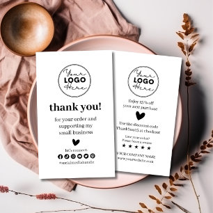 Modern Thank You For Shopping Small Branding Business Card