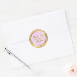 Modern Thank You For Supporting My Small Business Classic Round Sticker