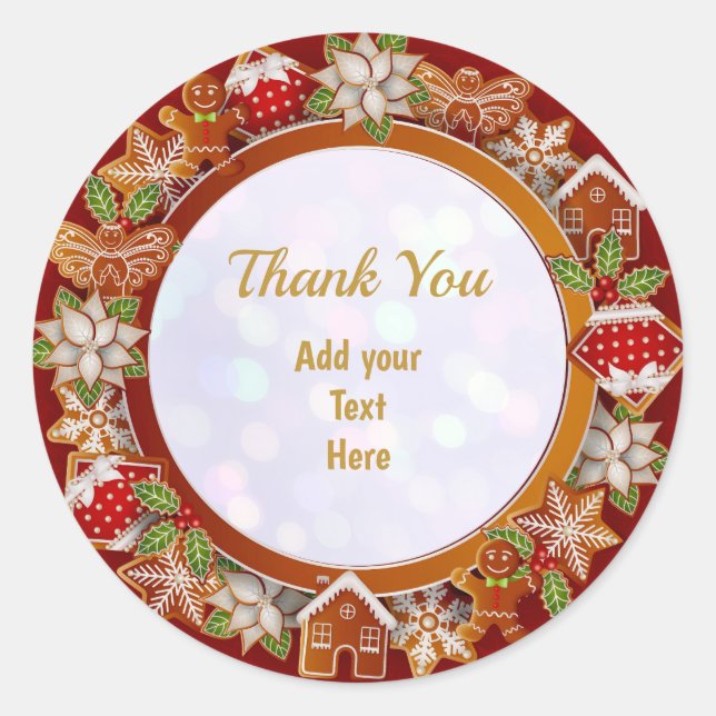 Modern Thank You For Supporting My Small Business Classic Round Sticker (Front)