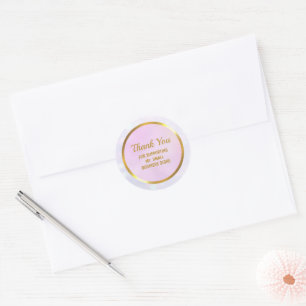 Modern Thank You For Supporting My Small Business Classic Round Sticker