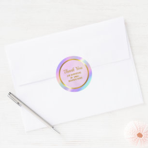 Modern Thank You For Supporting My Small Business Classic Round Sticker