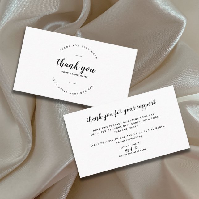 Modern thank you for supporting small  business card (Creator Uploaded)