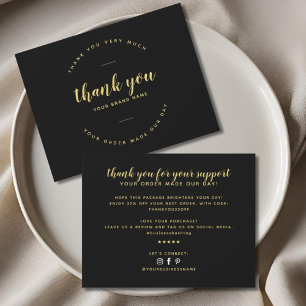Modern thank you for your support card