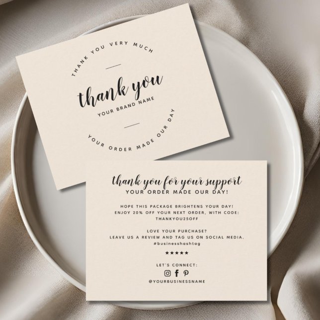 Modern thank you for your support card (Creator Uploaded)