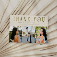 Modern Thank You Multi Photo Cream Graduation