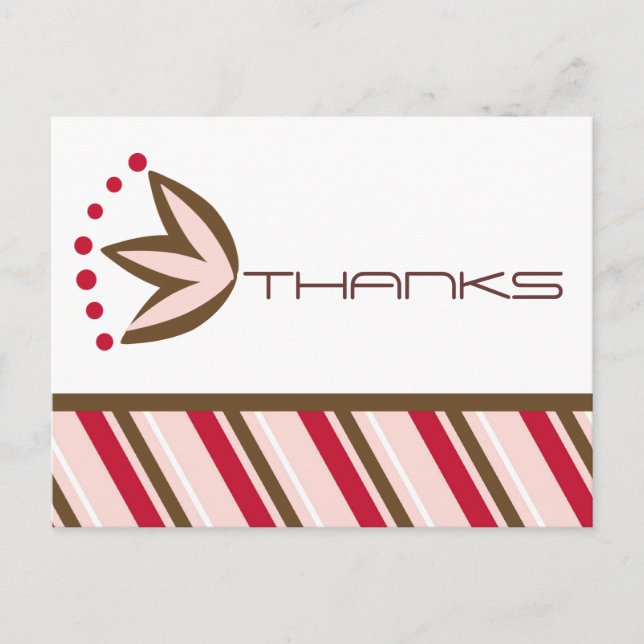 Modern Thank You Notes Postcard (Front)
