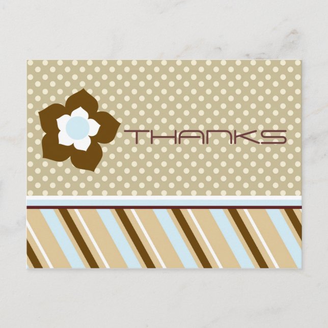 Modern Thank You Notes Postcard (Front)