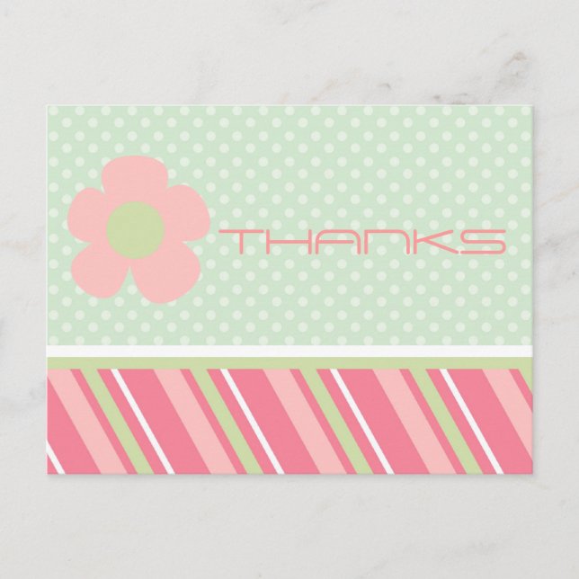 Modern Thank You Notes Postcard (Front)