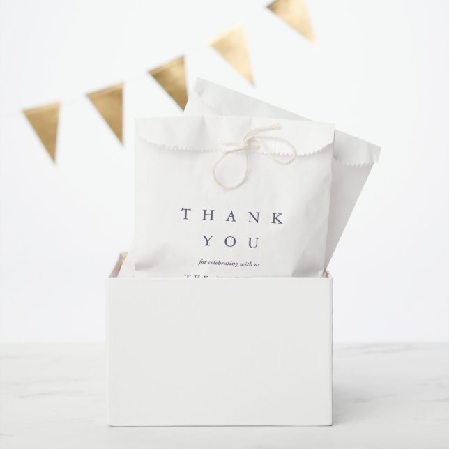 Modern Thank You Purple Wedding Favour Bag (Party)