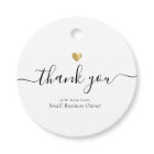 Modern Thank You Script Chic Gold Small Business
