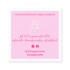Modern thank you script order minimal neon pink