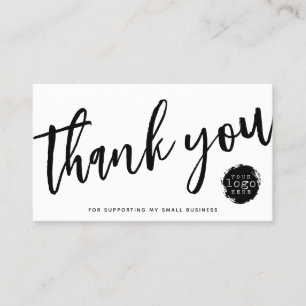 Modern Thank You Script Small Branding Discount Business Card