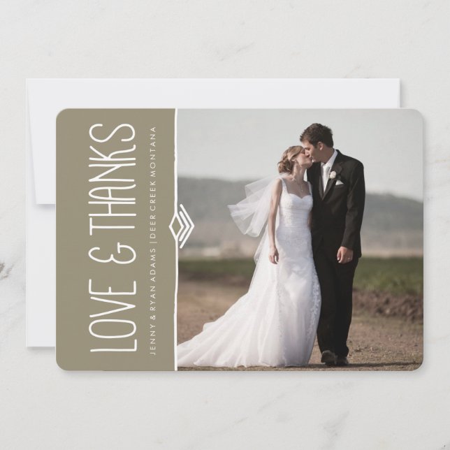 MODERN THANK YOU WEDDING CARDS (Front)
