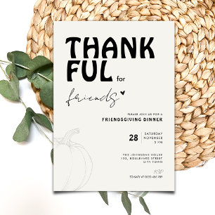 Modern Thankful for Friends: Friendsgiving Invitation