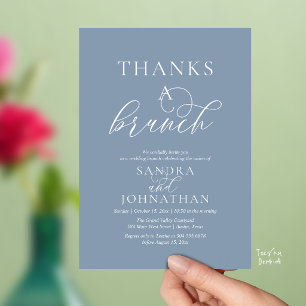 Modern Thanks a Brunch Wedding Weekend Celebration Invitation