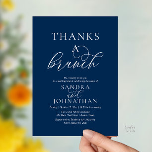 Modern Thanks a Brunch Wedding Weekend Celebration Invitation