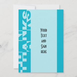 Modern THANKS Banner + your backgr. & ideas Thank You Card