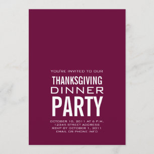 MODERN THANKSGIVING DINNER PARTY INVITATION WINE