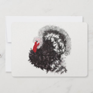 Modern Thanksgiving glam turkey Holiday Card