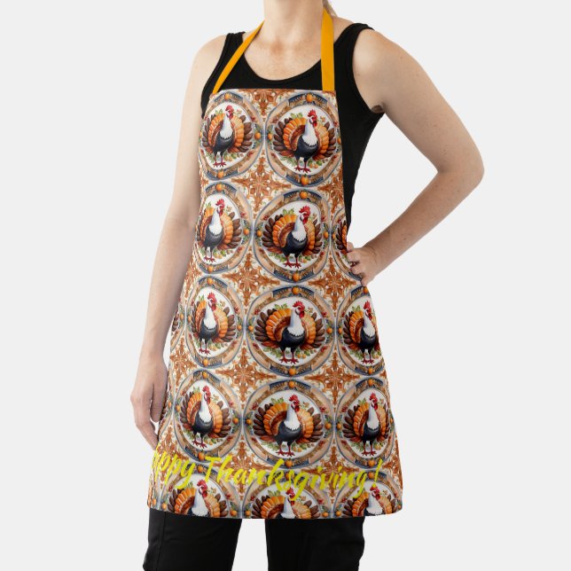 Modern Thanksgiving Pumpkin Autumn Collection Apron (Insitu)
